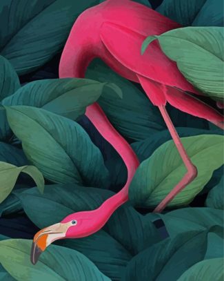 Aesthetic Flamingo Jungle Diamond Paintings