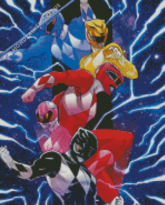 Aesthetic Mighty Morphin Power Ranger Diamond Paintings