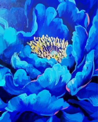 Aesthetic Blue Dahlia Diamond Paintings