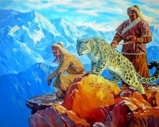 Asian Hunters In Snow Diamond Paintings