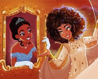 Disney Princess Black Cinderella With Whitney Diamond Paintings