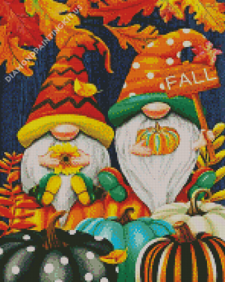 Fall Halloween Gnomes Diamond Paintings