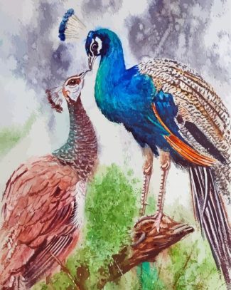 Peacock Couple Diamond Paintings