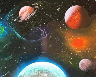 Space And Planets Diamond Paintings