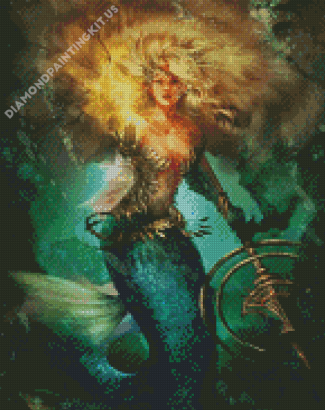 Abstract Blonde Mermaid Diamond Paintings