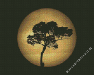 Aesthetic Moon Tree Diamond Paintings