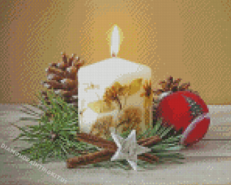 Aesthetic Christmas Candle Diamond Paintings