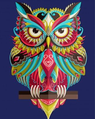 Aesthetic Colorful Mandala Owl Diamond Paintings