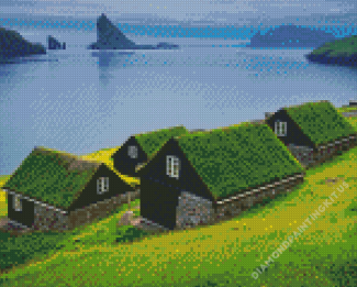 Aesthetic Cottage By The Sea Diamond Paintings