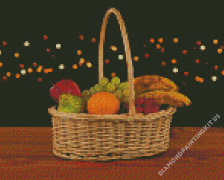 Aesthetic Fruit Basket Still Life Diamond Paintings
