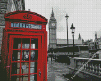 Aesthetic London Telephone Box Diamond Paintings