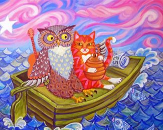 Aesthetic Owl And The Pussycat Diamond Paintings