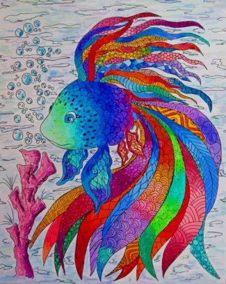 Aesthetic Rainbow Fish Diamond Paintings