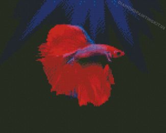 Aesthetic Red Betta Fish Diamond Paintings