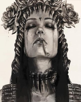 Black And White Lady By Brian Viveros Diamond Paintings