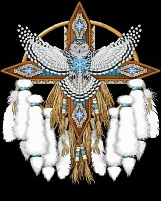 Native Indian Owl Mandala Art Diamond Paintings