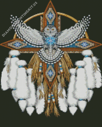Native Indian Owl Mandala Art Diamond Paintings