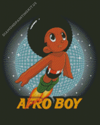 Afro Boy Cartoon Diamond Paintings