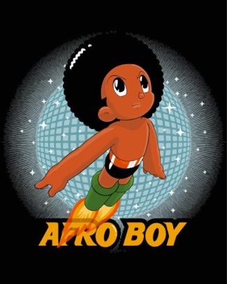 Afro Boy Cartoon Diamond Paintings