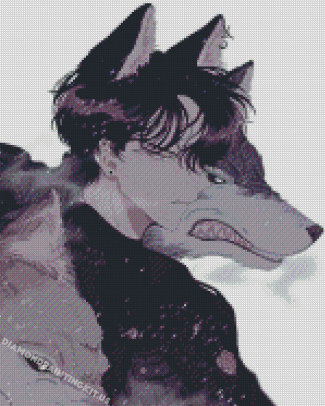 Anime Wolf Boy Diamond Paintings