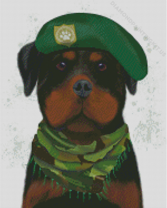 Army Dog Diamond Paintings