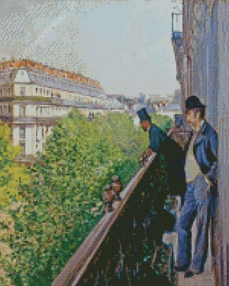 Balcony Boulevard Haussmann by Caillebotte Diamond Paintings