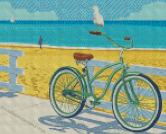Beach Bike Diamond Paintings