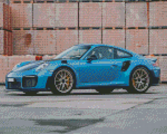 Blue Porsche GTR2 Diamond Paintings