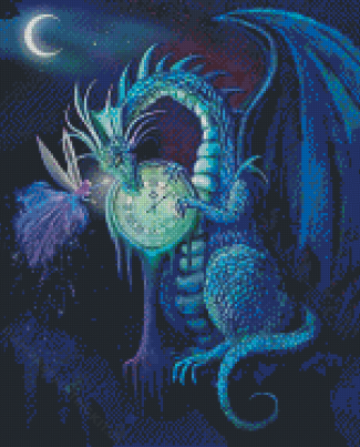 Dragon With Fairy Diamond Paintings