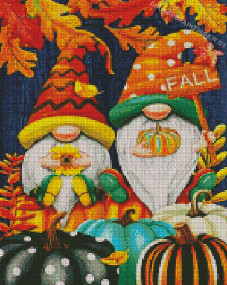 Fall Halloween Gnomes Diamond Paintings