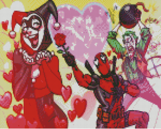 Joker Harley Quinn Deadpool Diamond Paintings