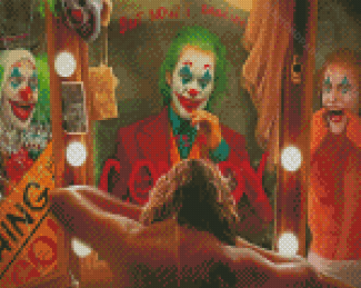 Joker In The Mirror Diamond Paintings