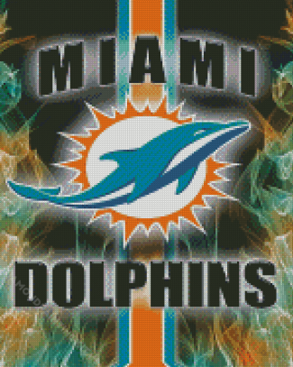 Miami Dolphins Poster Diamond Paintings