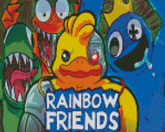 Rainbow Friends Cartoon Poster Diamond Paintings