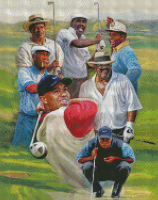 The Black Golfers Diamond Paintings