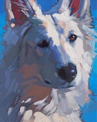 Abstract Berger Blanc Suisse Diamond Paintings