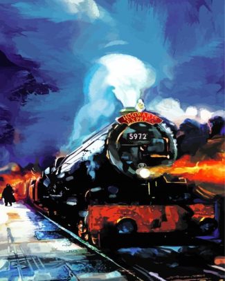 Abstract Hogwarts Train Diamond Paintings