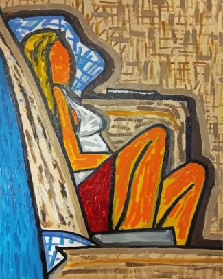 Abstract Girl On A Couch Diamond Paintings