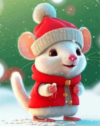 Adorable Christmas Mouse Diamond Paintings