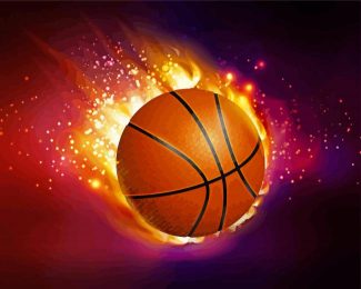Aesthetic Basketball On Fire Diamond Paintings