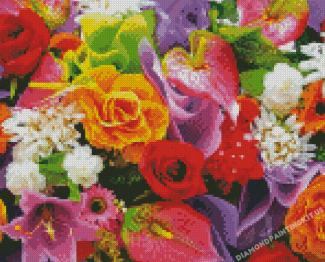 Aesthetic Colorful Flowers Diamond Paintings