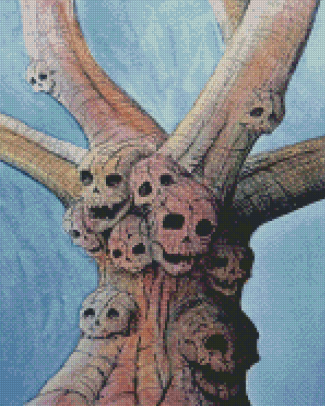 Aesthetic Skull And Tree Diamond Paintings