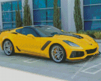 Aesthetic Yellow Corvette Diamond Paintings