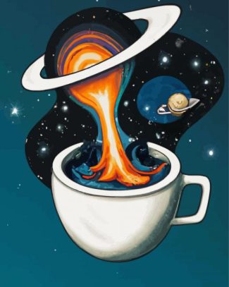Aesthetic Space Planets Cup Diamond Paintings