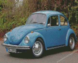 Blue VW Beetle Diamond Paintings