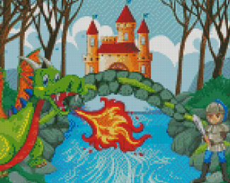 Dragon Castle Fairy Diamond Paintings