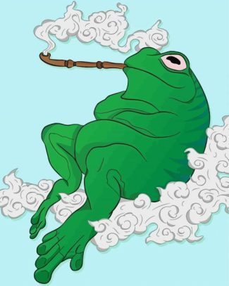 Frog Animal Smoking Diamond Paintings