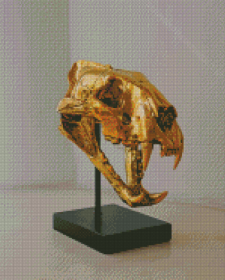 Golden Tiger Skull Diamond Paintings