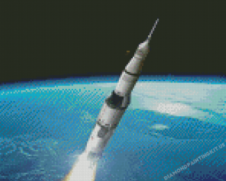Saturn 5 Rocket Launch Diamond Paintings