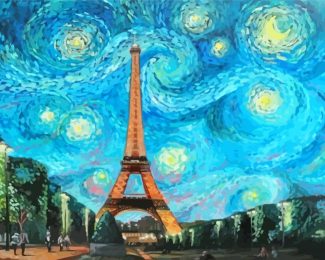 Starry Night In Paris Diamond Paintings